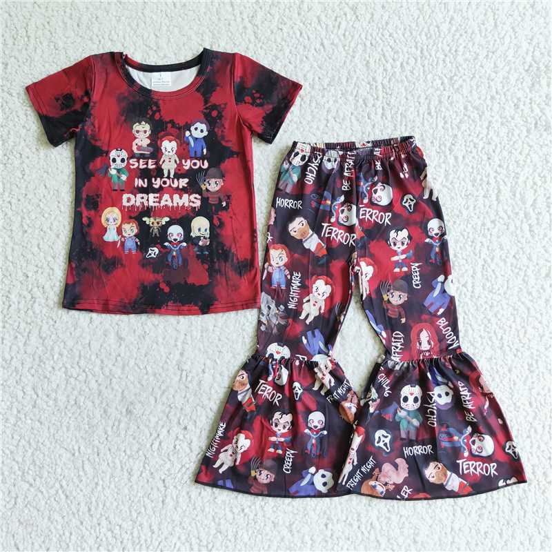 B14-1   Red tie dye dreamsHalloween set