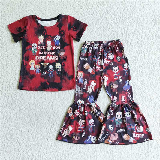 B14-1   Red tie dye dreamsHalloween set