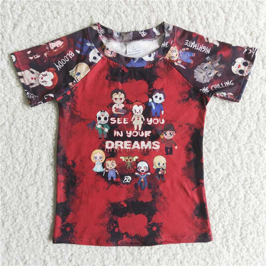 C9-17 Sales New RTS No Moq Promotion See You In Your Dreams boy Halloween shirt