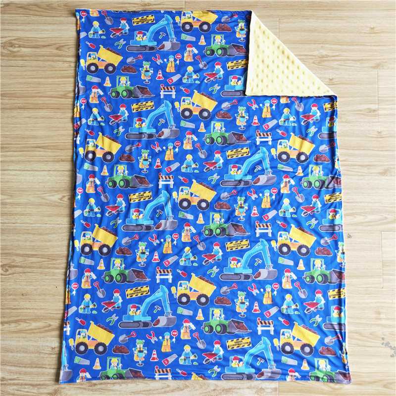6 A17-16  Tractor Minky blankets
