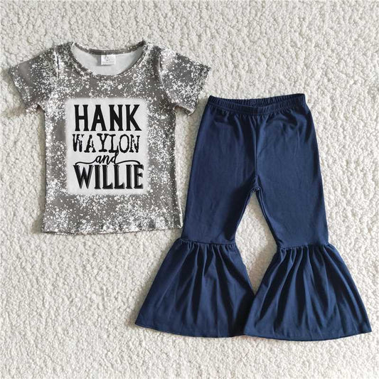 E6-13  Baby girls singer bell pants clothes sets