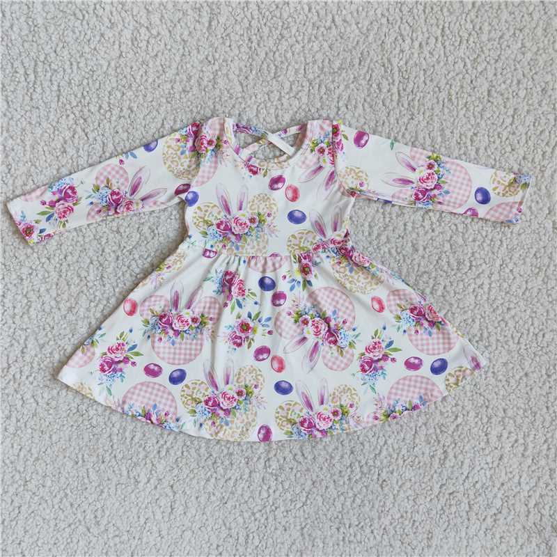 6 B11-4  Spring unicorn Easter floral dresses