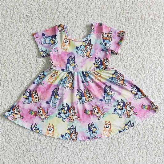 GSD0025 Girls short-sleeved bluey skirt