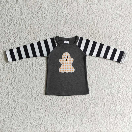 BT0063 Baby Boys long sleeve ghost Halloween shirts