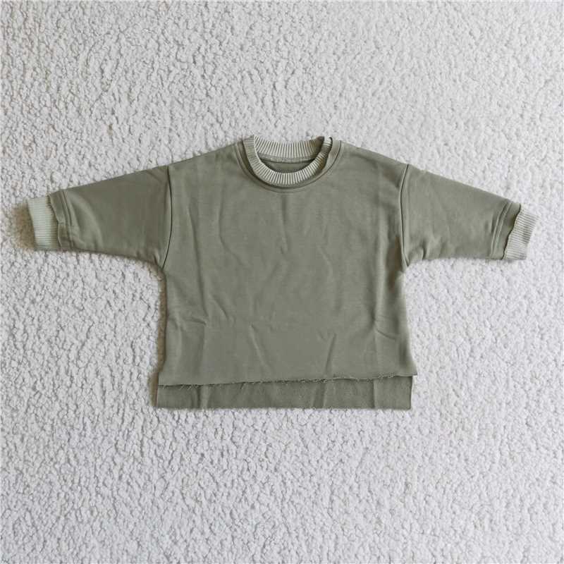 GT0062 baby girls green long sleeve sweaters