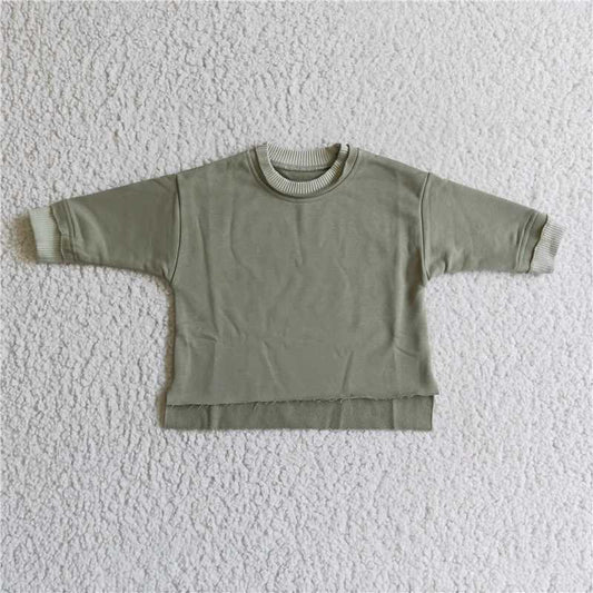 GT0062 baby girls green long sleeve sweaters