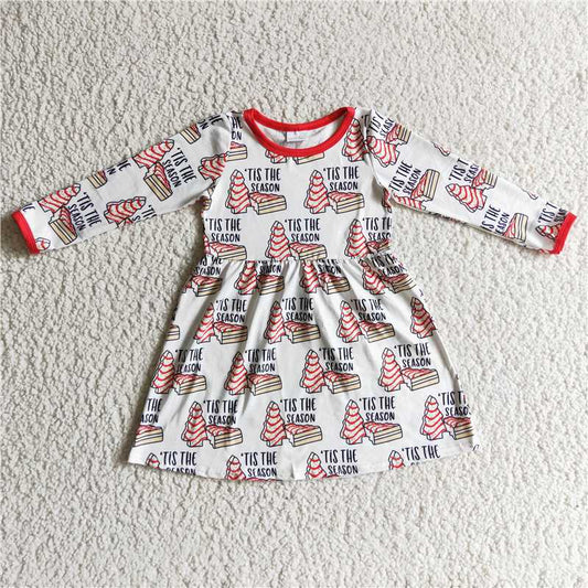 GLD0110  Baby girls season christmas long sleeve dresses