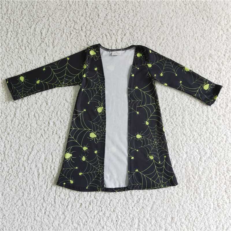 GT0046  Baby girls Halloween spider jackets cardigans