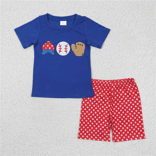 BSSO0098 Baby Boys baseball summer shorts sets