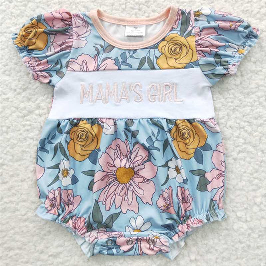 SR0344  Baby Mama's Girl Flowers Rompers