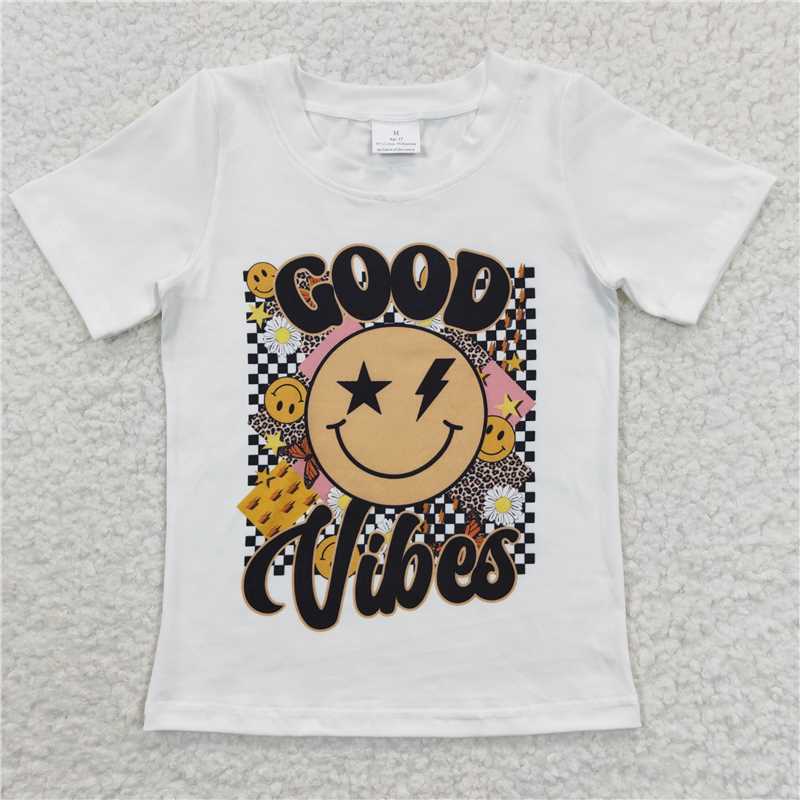 BT0221 Baby Girls Smile Good Tee Shirts Tops