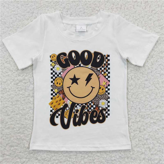 BT0221 Baby Girls Smile Good Tee Shirts Tops