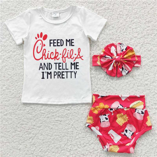 GBO0079 RTS NO MOQ Baby Girls Summer Outfits Baby Girls Hamburg Bummie Sets(can choose headband here)