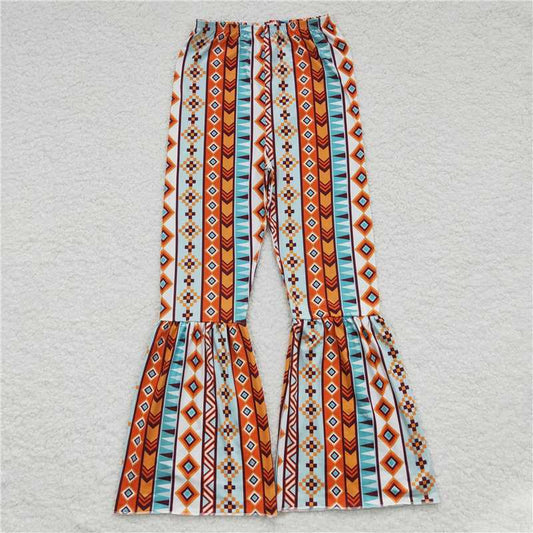 P0173  Adult Women Aztec Western Bell Pants