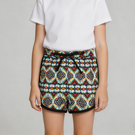 SS0452 RTS NO MOQ （In stock）Aztec western adult women summer shorts
