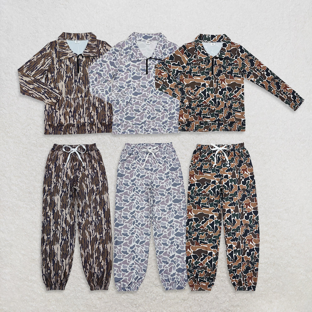 USA Warehouse (IN STOCK) Women's Camouflage Pocket Pants Zipper Pullover Adult Clothing with Pockets Fashionable Camo Trousers