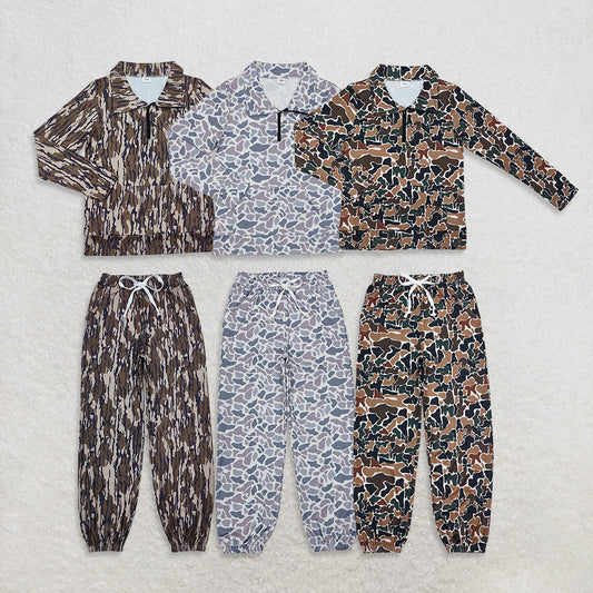 USA Warehouse (IN STOCK) Women's Camouflage Pocket Pants Zipper Pullover Adult Clothing with Pockets Fashionable Camo Trousers