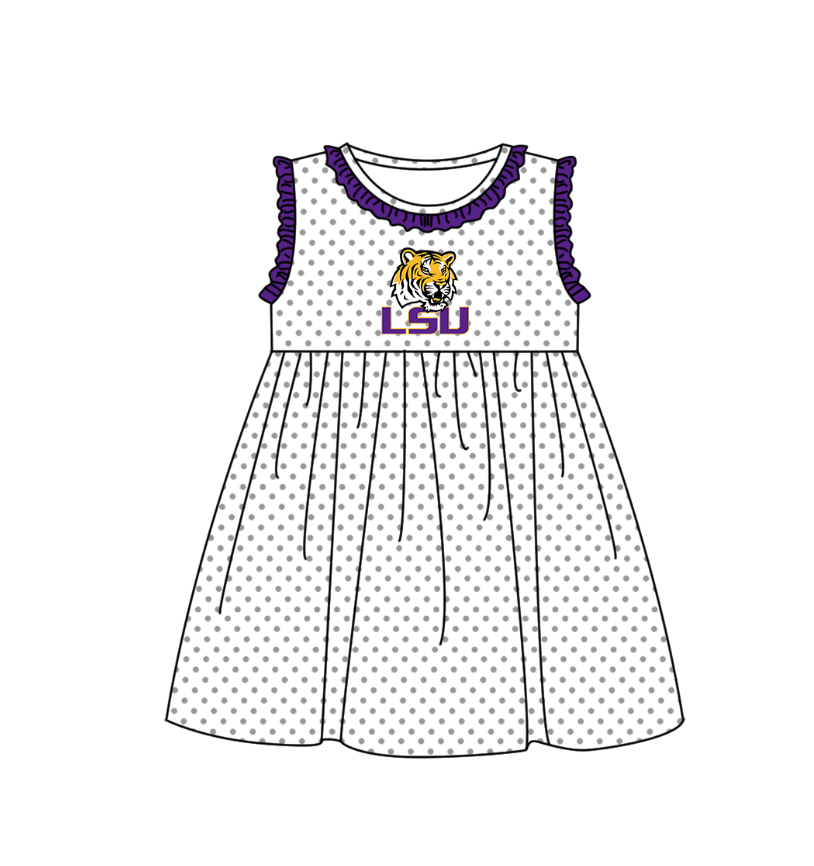 CUSTOM MOQ 5 Sibling Boys Baby Girls Purple Top Ruffles Shorts Clothes Set Knee Length Dress Rompers