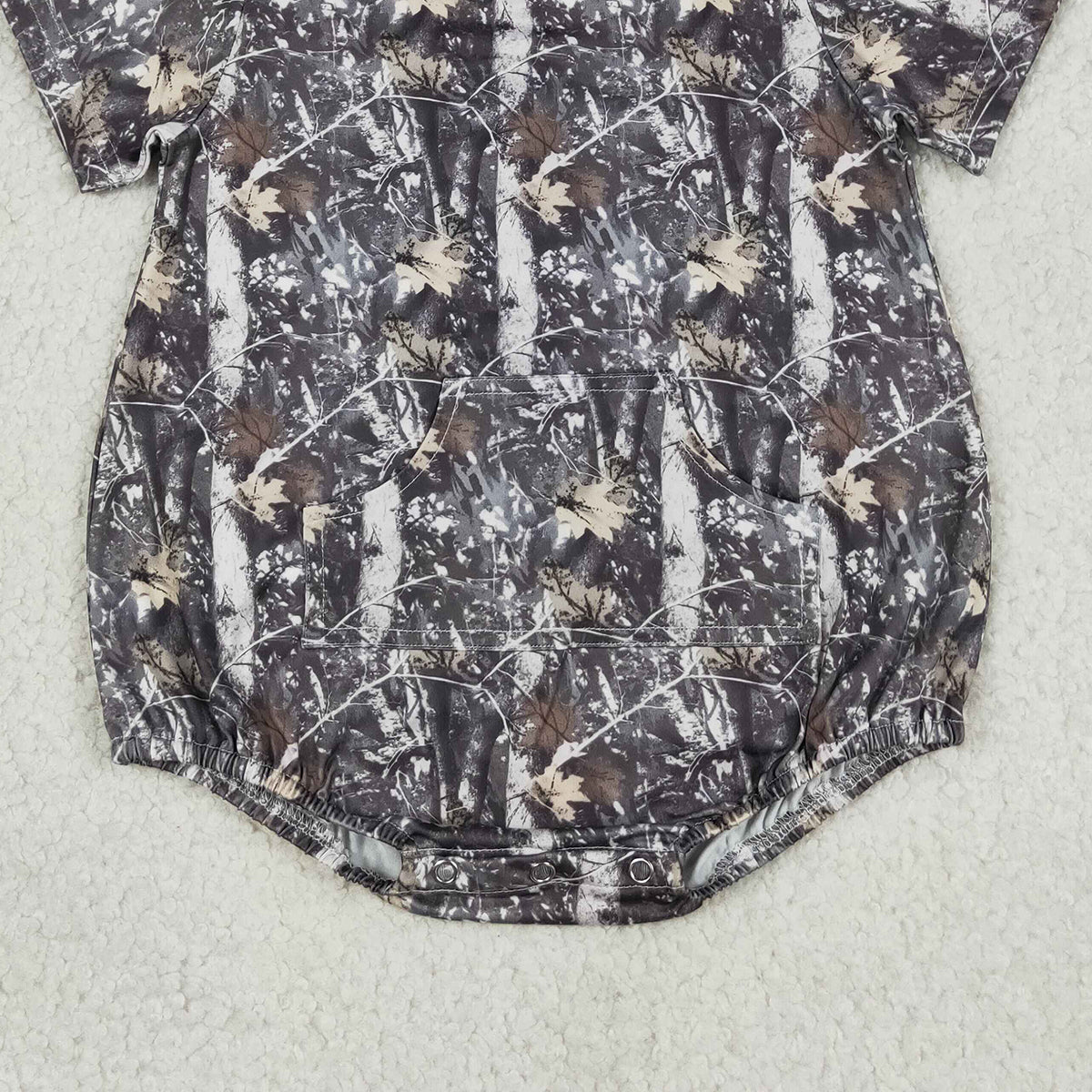 SR4059 RTS NO MOQ （In stock）Short sleeves camo pocket baby boy summer romper