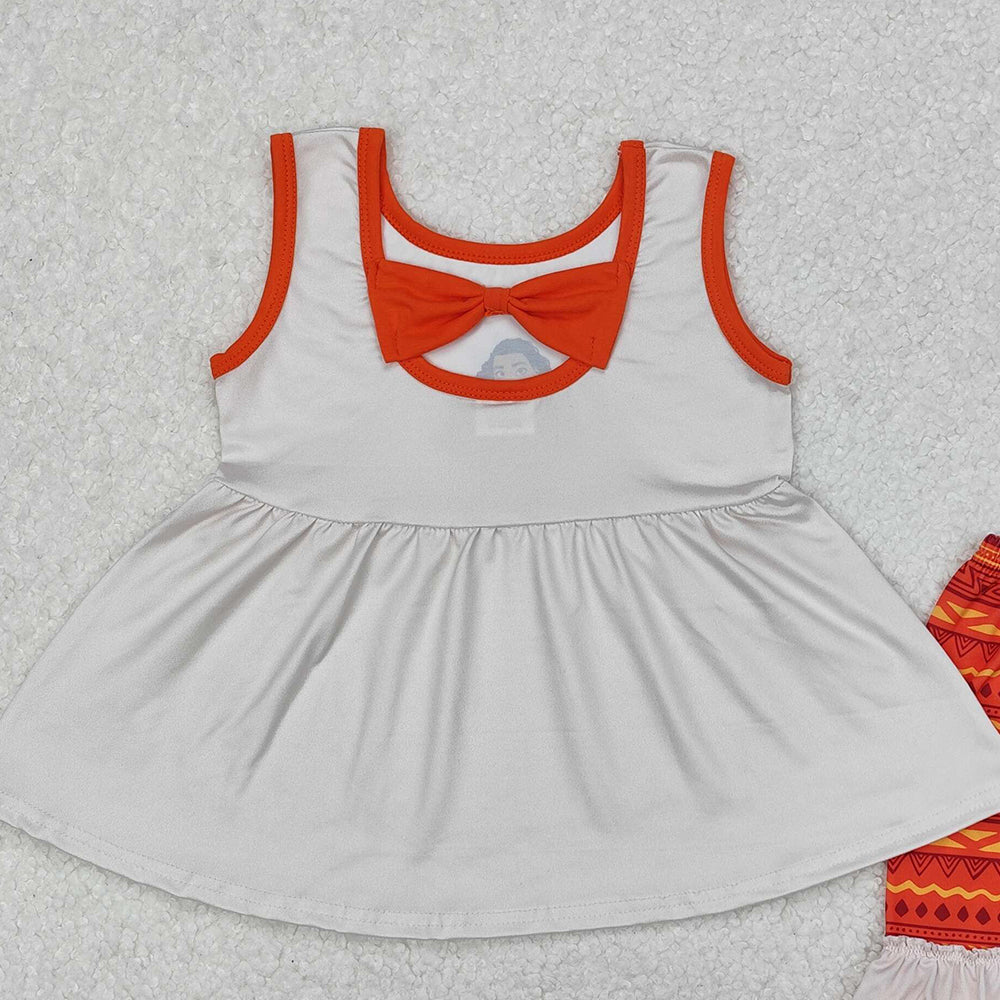 GSSO2057New Rts No Moq 8-9 Days By Air Arrived it Sleeveless tunic ruffle shorts princess girls outfits