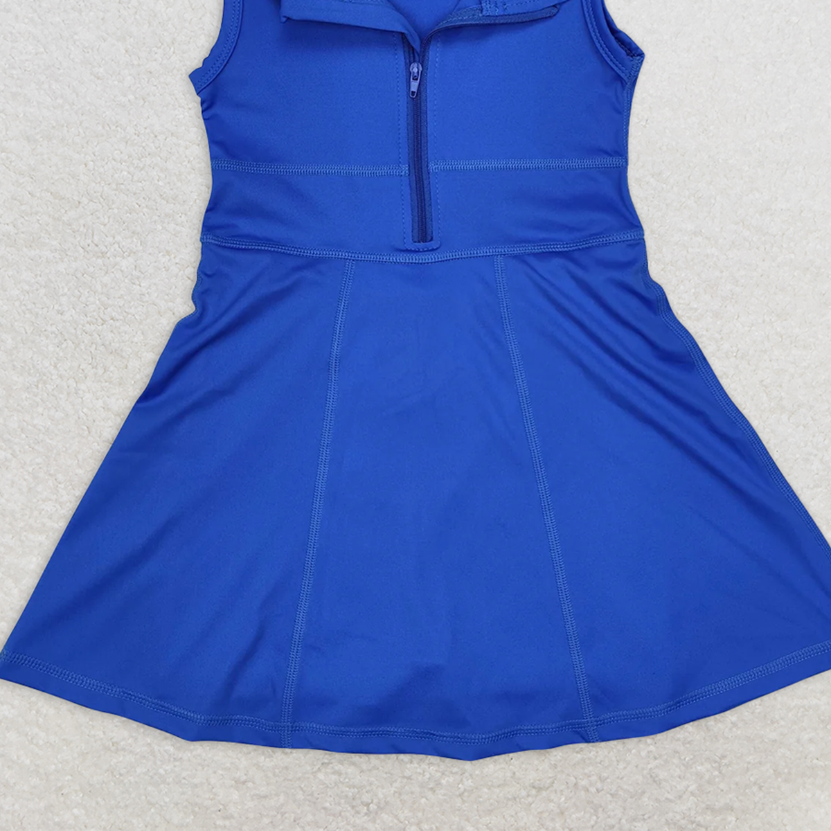 USA Shop (in stock)GSD1381  Baby Girls Summer Yoga Dress Baby Girls Royal Blue Athletic Active Wear Knee Length Dresses