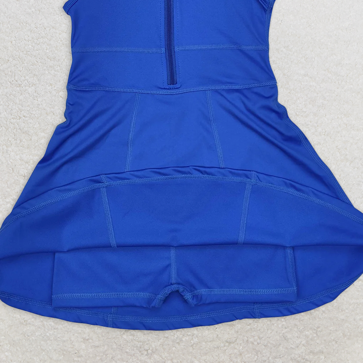 USA Shop (in stock)GSD1381  Baby Girls Summer Yoga Dress Baby Girls Royal Blue Athletic Active Wear Knee Length Dresses