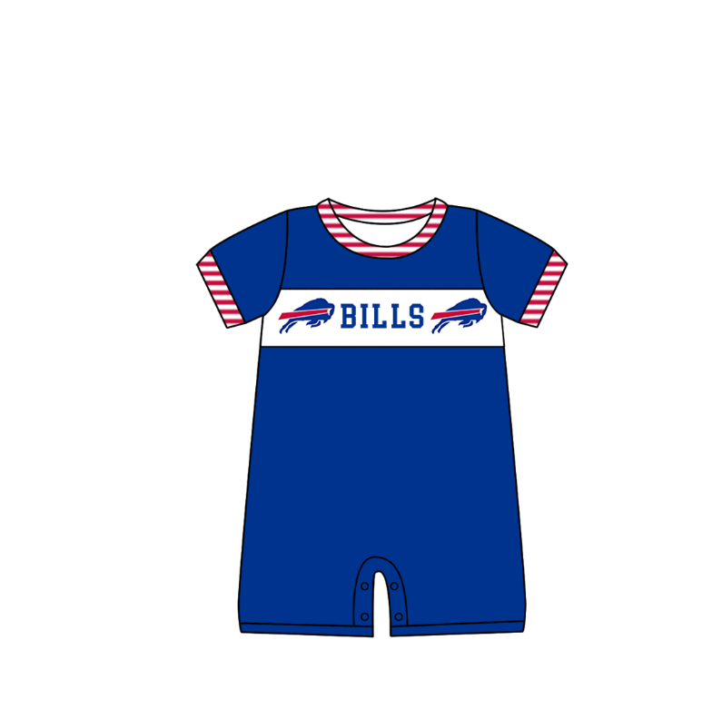 CUSTOM MOQ 5 Sibling Baby Kids Blue Top Shorts Clothes Set Knee Length Dress Rompers