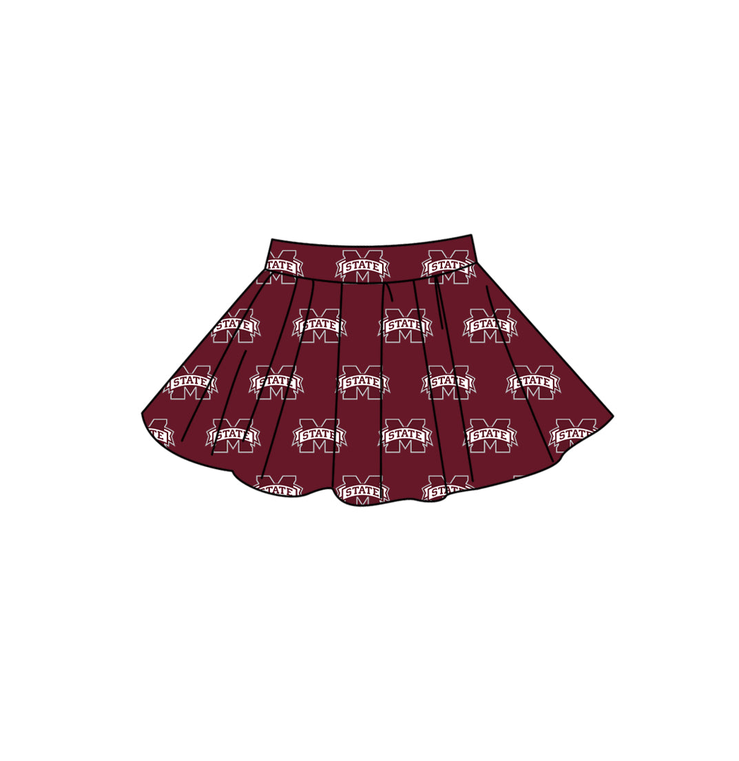 CUSTOM MOQ 5 summer teams Baby Girls Summer Casual Solid Color Summer Team Skirt