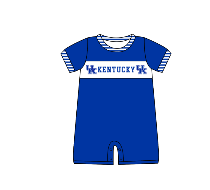 CUSTOM MOQ 5 Sibling Boys Baby Girls Blue Polka Dots Top Shorts Clothes Set Knee Length Dress Rompers