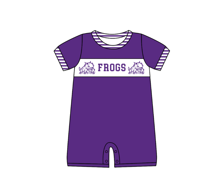 CUSTOM MOQ 5 Sibling Baby Kids Purple Top Shorts Clothes Set Knee Length Dress Rompers