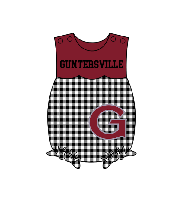 3.6 CUSTOM MOQ 5 Sibling Boys Baby Girls Dark Red G Checked Top Shorts Clothes Set Knee Length Dress Rompers