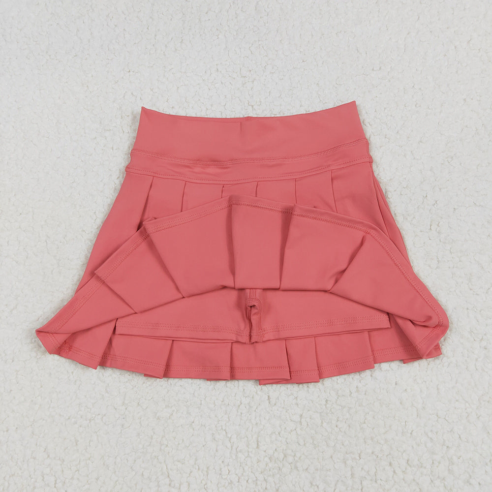 7.23 GLK0080RTS NO MOQ Baby Girls Summer Yoga Skirt Baby Girls Peach Yoga Active Wear Skirt