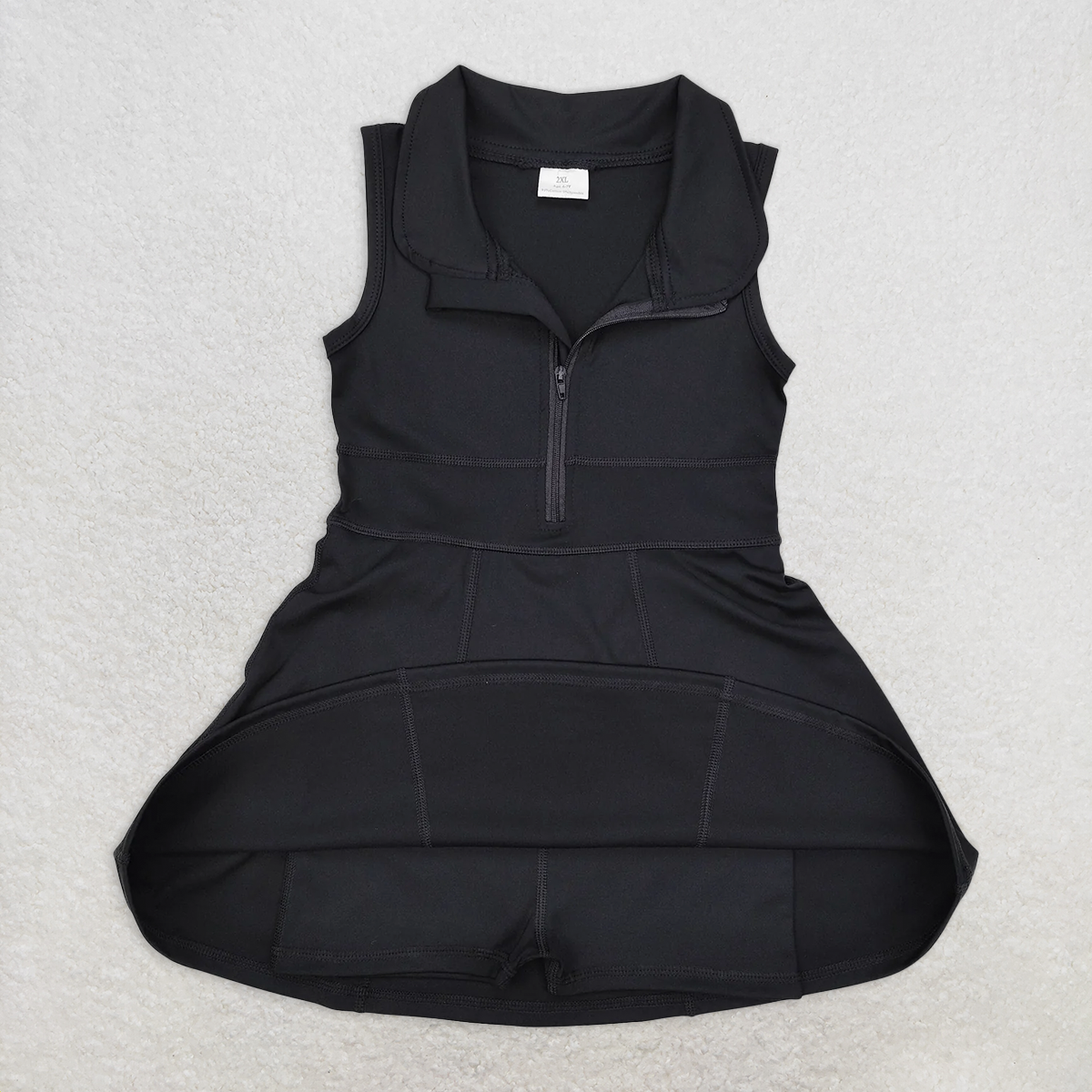 USA Shop (in stock)GSD1428 Baby Girls Summer Yoga Dress Baby Girls Black Athletic Active Wear Knee Length Dresses