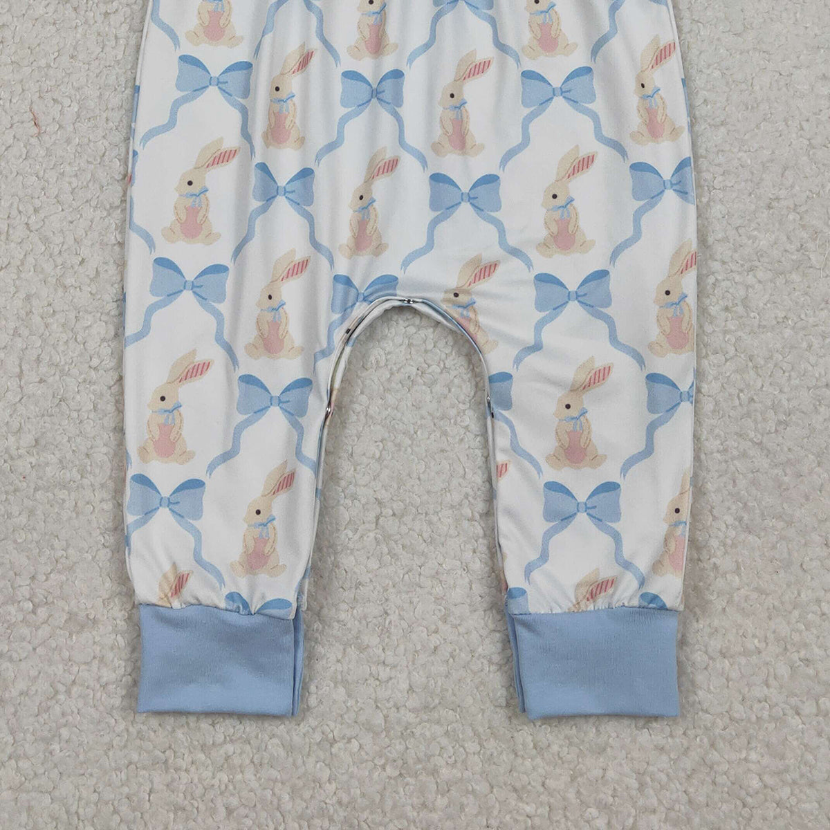 1.6 RTS NO MOQ （In stock）SR3806 Baby Girls Rompers Baby Girls Flutter Sleeve Bows Rabbits Checked Easter Rompers
