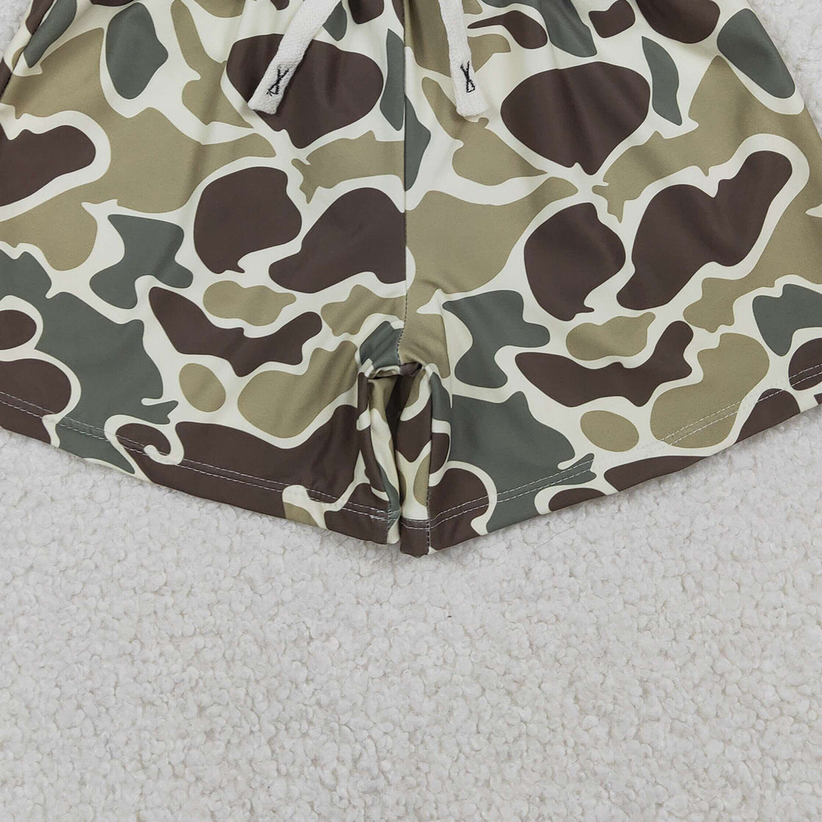 1.14 RTS NO MOQ （In stock）S0475 Baby Boys Green Camouflage Trunks Bottoms Swimsuits
