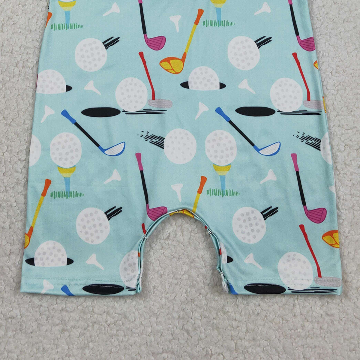 2.3 RTS NO MOQ （In stock）BLP1408 Baby Boys Short Sleeves Golf Button Rompers
