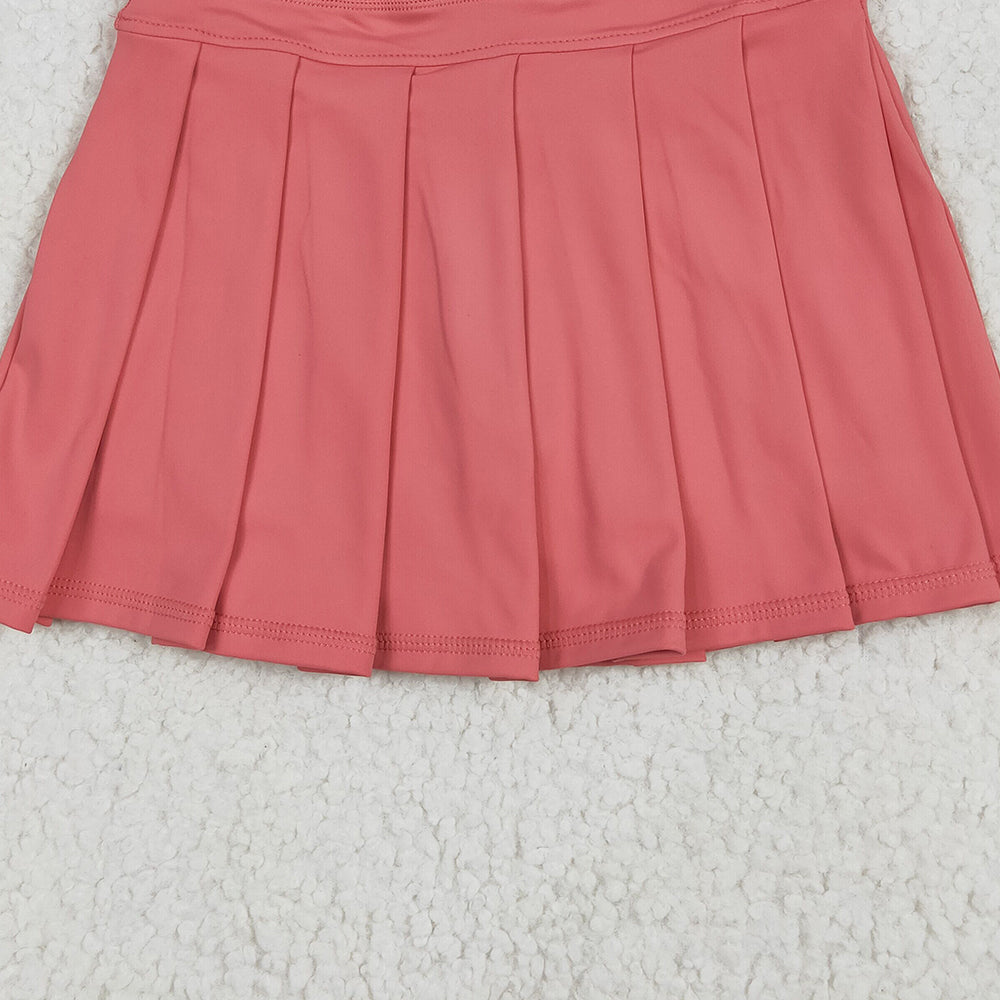7.23 GLK0080RTS NO MOQ Baby Girls Summer Yoga Skirt Baby Girls Peach Yoga Active Wear Skirt