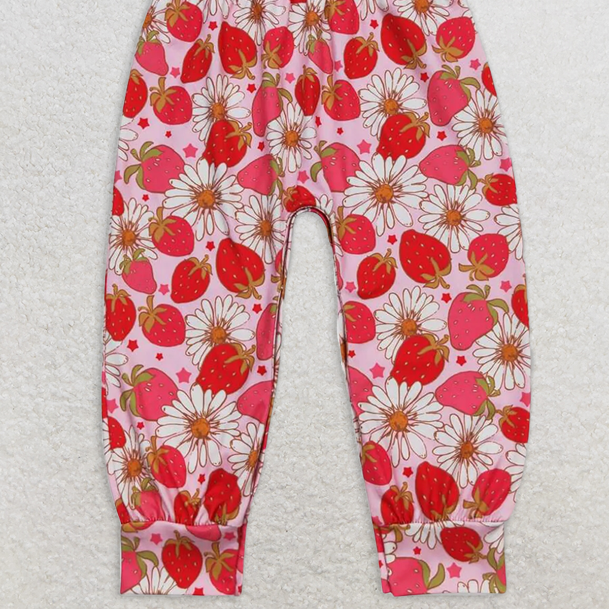 SR0887 RTS NO MOQ Baby Girls Summer Rompers Strawberry Flower Sleeveless Jumpsuit