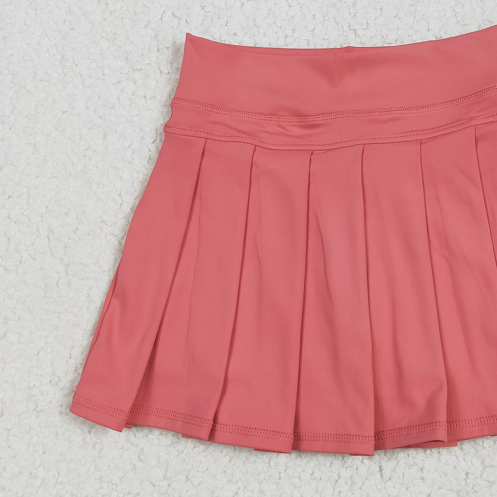 7.23 GLK0080RTS NO MOQ Baby Girls Summer Yoga Skirt Baby Girls Peach Yoga Active Wear Skirt