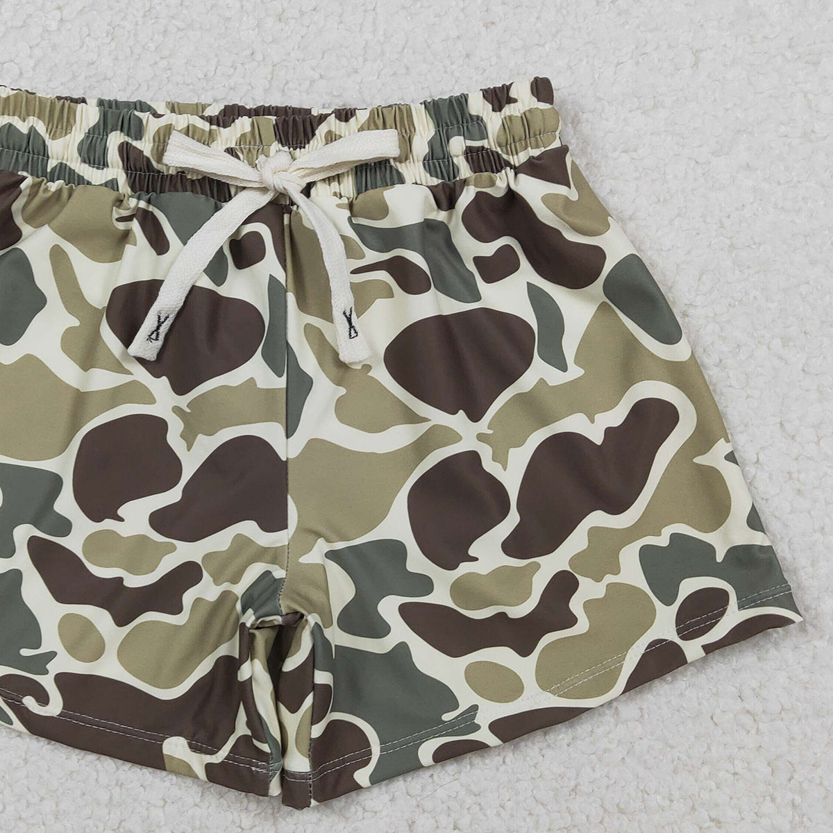 1.14 RTS NO MOQ （In stock）S0475 Baby Boys Green Camouflage Trunks Bottoms Swimsuits