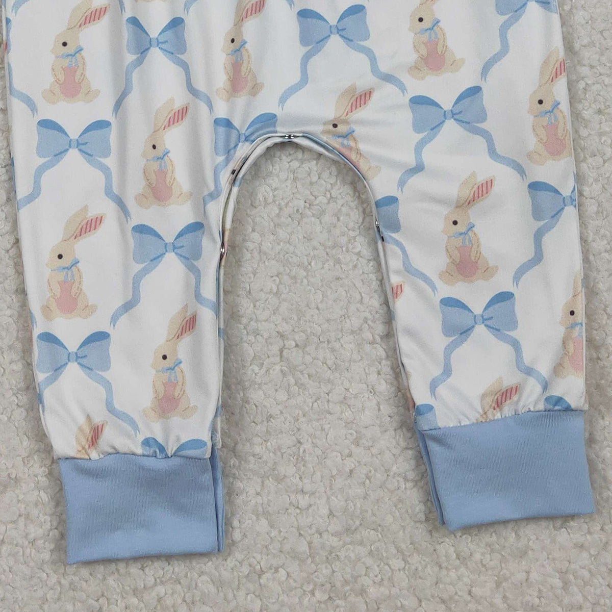 1.6 RTS NO MOQ （In stock）SR3806 Baby Girls Rompers Baby Girls Flutter Sleeve Bows Rabbits Checked Easter Rompers