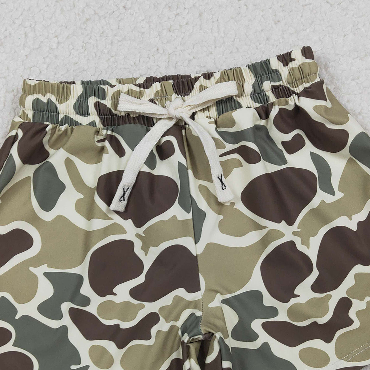 1.14 RTS NO MOQ （In stock）S0475 Baby Boys Green Camouflage Trunks Bottoms Swimsuits