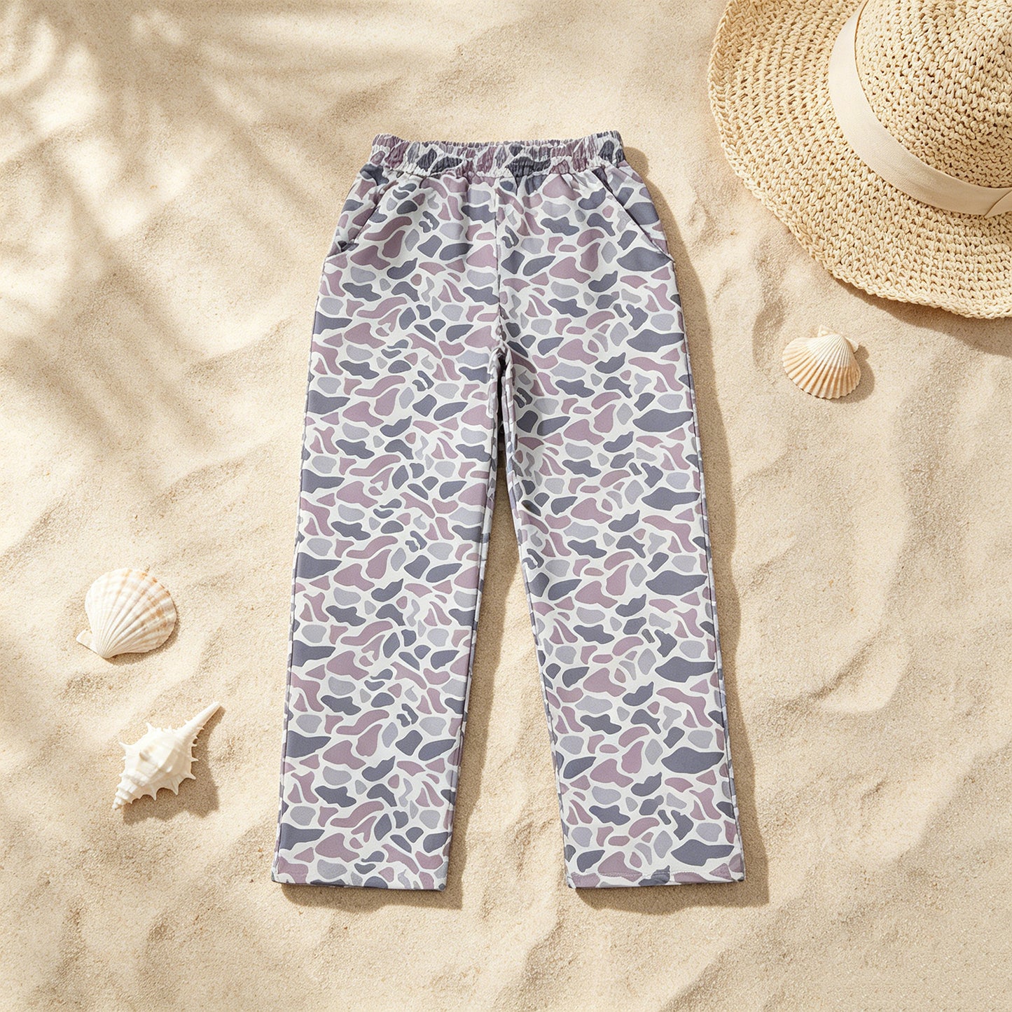 P0994 RTS NO MOQ （In stock）Grey camo pocket adult women pants