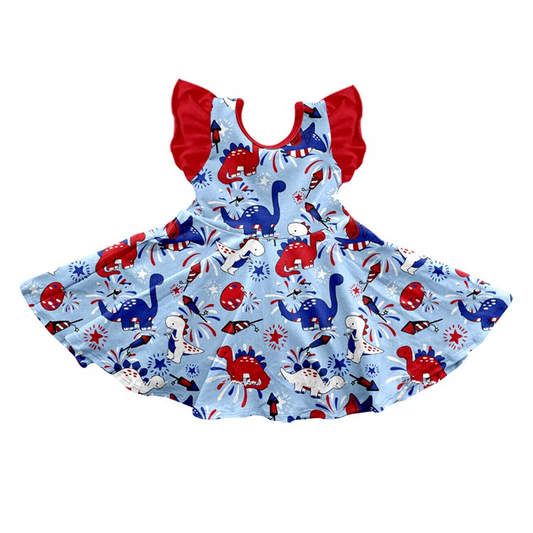 GSD0727  Pre-order baby girl clothes flying sleeves summer dress