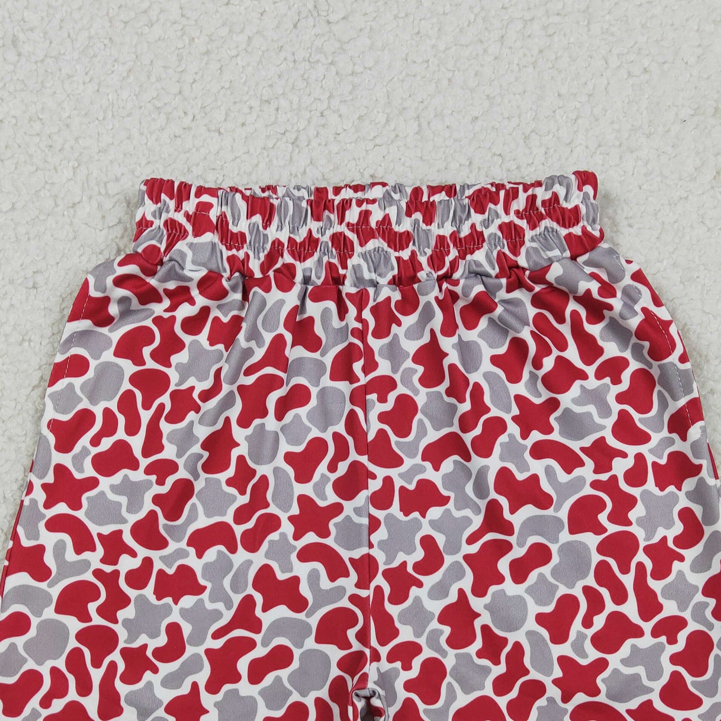 SS0880 RTS NO MOQ （In stock ）Elastic camo pockets team kids boys summer shorts