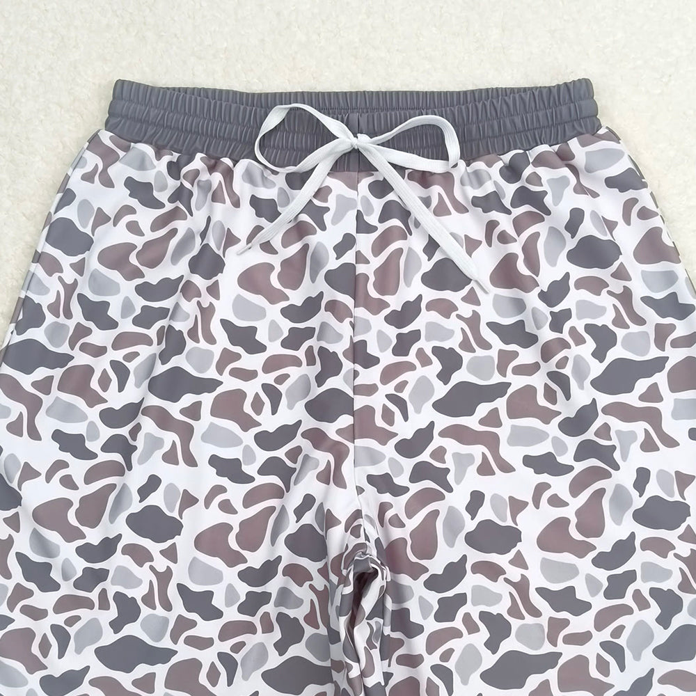 USA Shop (in stock)S0403  Khaki camo adult men summer swim shorts