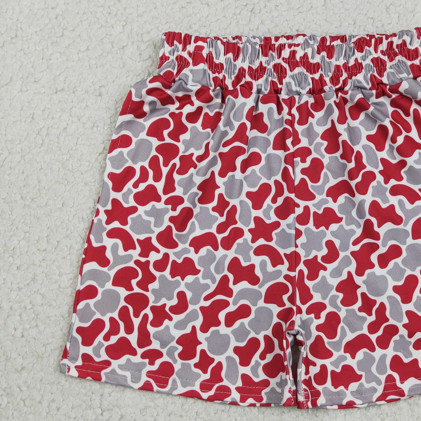 SS0880 RTS NO MOQ （In stock ）Elastic camo pockets team kids boys summer shorts
