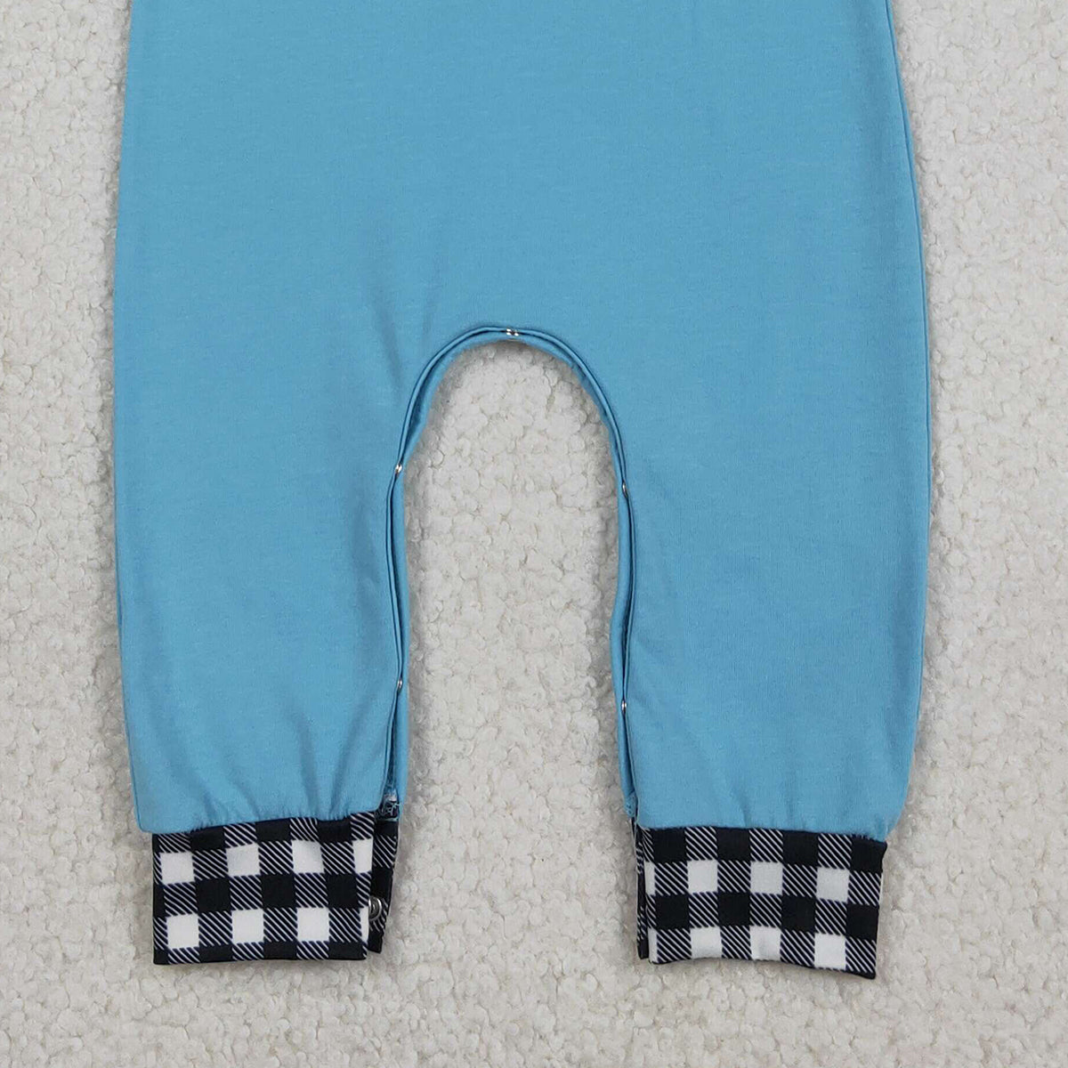 12.16 RTS NO MOQ （In stock）SR3369 Baby Boys Rompers Embroidery I Love Footballs Baby Boys Team Footie Rompers