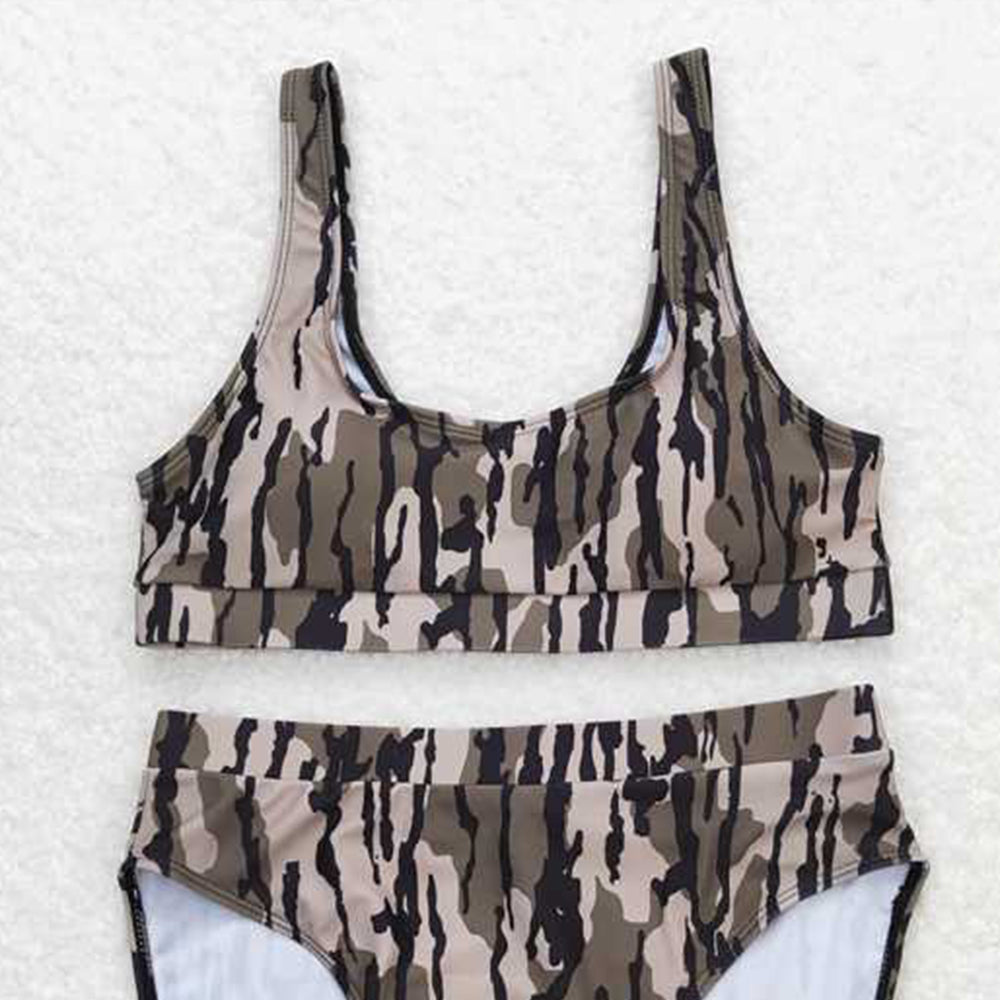 S0322 RTS NO MOQ Bottomland print mommy and me women summer swimsuit