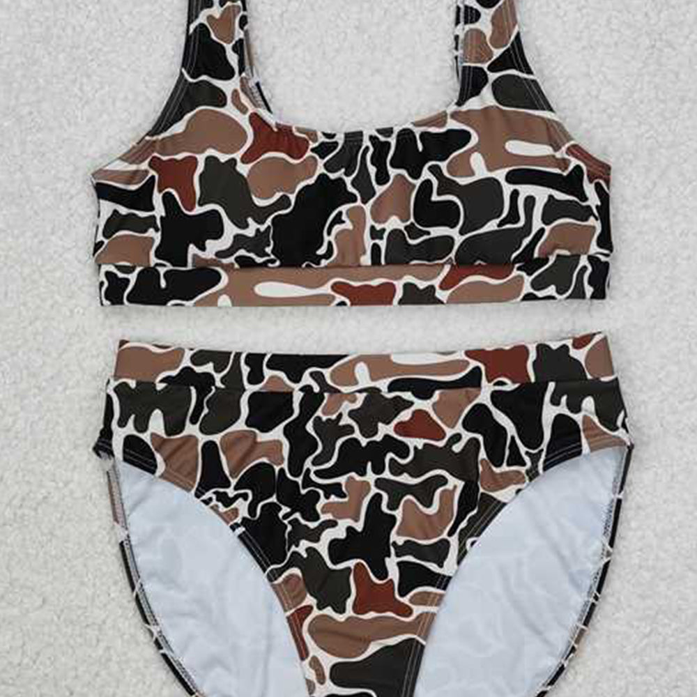 USA Shop (in stock) S0480 Adult women's swimsuit Brown camo adult women summer swimsuit